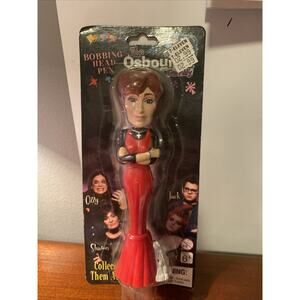 Sharon Osbourne bobble head novelty writing pen black sabbath collectable new